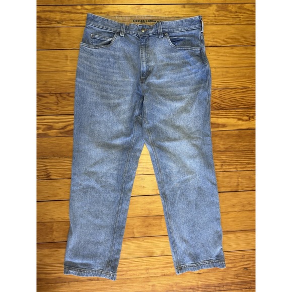 Lot Of 2 Duluth Trading Flex Ballroom Jeans Mens 36x30 Blue Denim Relaxed Fit - Picture 4 of 15